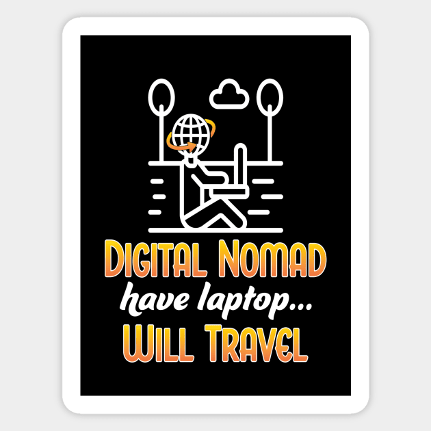 Digital Nomad Sticker by UltraQuirky